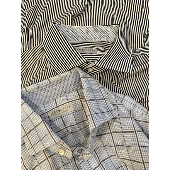 Lot Of 8 Men’s Long Sleeve Button Down Dress Shirts Express GAP Sz L 16-16 1/2 - Picture 3 of 7